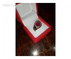 Yellow Sapphire- Ruby Silver Ring WhatsApp for Order Booking