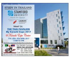 Thailand Universities information desk at Expo Karachi