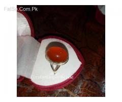 Carnelian Irani Aqeeq Turkish Silver Ring- - Whats App for Price