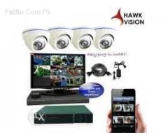 Wholesale Offer! 4 Camera CCTV Surveillance Setup with Complete Installation & Fixtures: