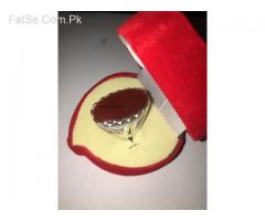 Brown - Black - Yellow Aqeeq Carnelian - Silver Ring (WhatsApp for Price)