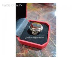 Yemani Aqeeq Silver Ring (Made to Pre-order)