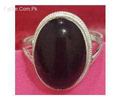 Black Aqeeq Silver Ring- Pre-order (Whats App for Price)