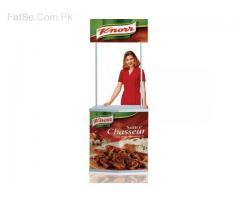 Event and Promotion Display Counter Umbralla Graphics
