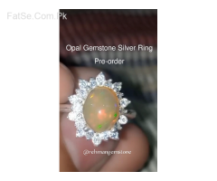 Fire Opal in Silver Ring WhatsApp for Order